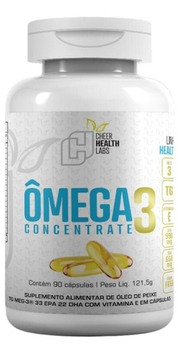 Ômega 3 Concentrate Cheer 90 Caps - Meg3 Tg + Vitamina E