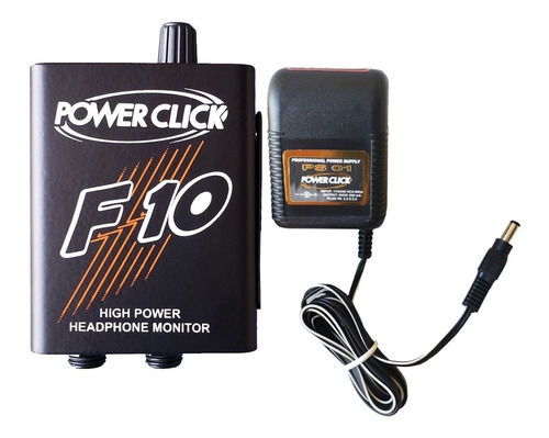 Amplificador De Fone De Ouvido Power Click F10 +  Fonte Ps01