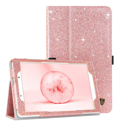 Funda Galaxy Tab A 8.0 T290/t295 Glitter Rose Gold