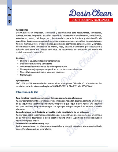 Desinfectante Limpiador Multisuperficies Paq2 No Tóxico Bio