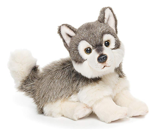 Pequeño Lobo Amigo Wispy Charcoal Juguete De Peluche Para .