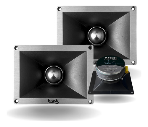 Par De Tweeter Con Difusor Kbh-465 Krack Audio Plateado