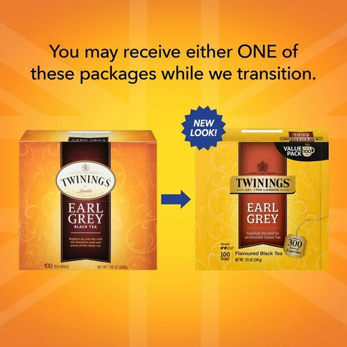Te Twinings Earl Grey Black Tea London Clasico Te Negro