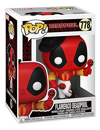 Boneco De Vinil Funko Pop Marvel Flamenco Deadpool #778