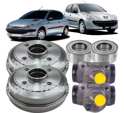 Imagem 3 de 6 de Tambor Rolamento Cilindro Peugeot 206 207 1.4 1.6 1998-2014