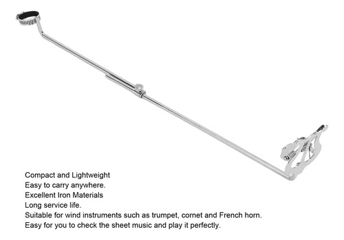 Soporte Portátil De Hierro Para Instrumentos De Viento Con C