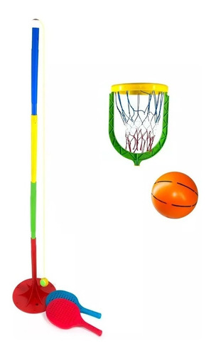 Juego De Tenis Orbital + Basquet  Serabot