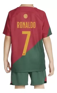 Jersey Conjunto Ronaldo #7 2022 Local Para Niño