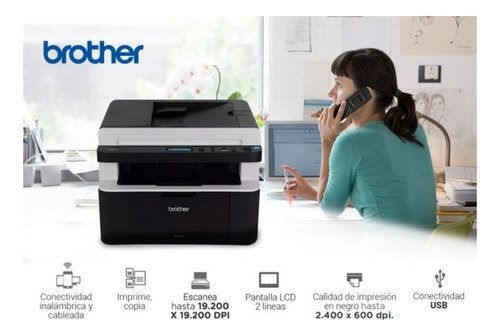 Brother Dcp-1617nw, Impresora Multifuncional Laser Wifi, A4