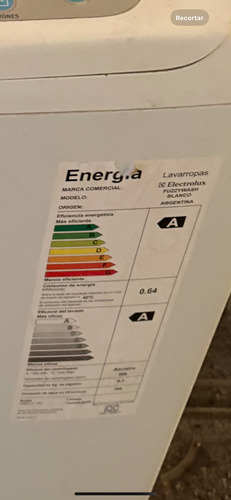 Lavarropas Automático Electrolux. Lava. No Centrifuga Blanco (Usado)