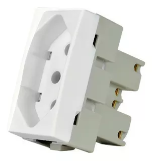 1 Modulo De Tomada 2p+t 20a E 10a Bca Modelo Sleek Margirius Cor Branco