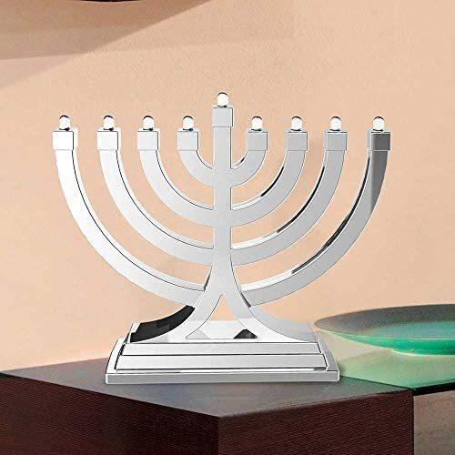 Imagen 6 de 6 de Mini Electric Menorah Led Battery Or Usb Powered - Push Butt