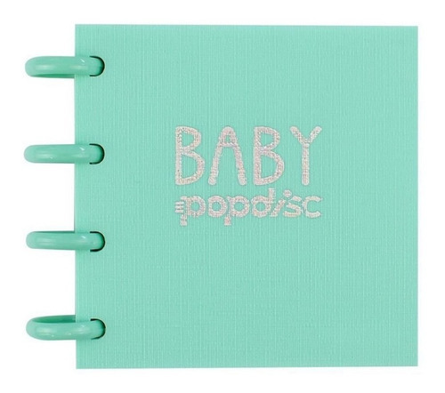 Caderno Baby Pequeno Sem Pauta Verde Menta  90g/m2 Pop Disc