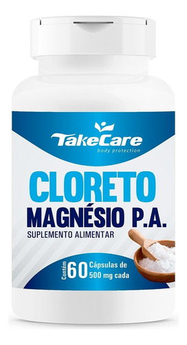 Cloreto De Magnésio 60 Caps 500mg Take Care
