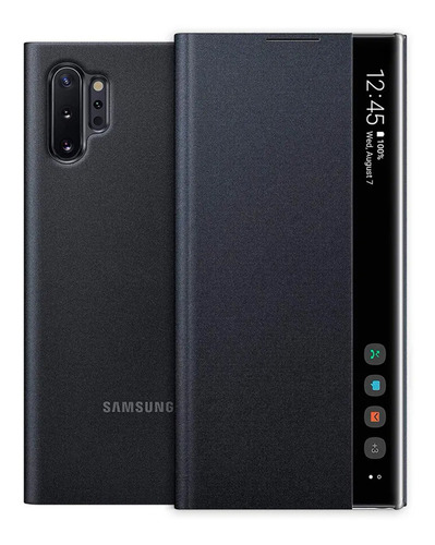 Flip Case Galaxy Note 10 Y Plus Clear View Cover En Stock!!