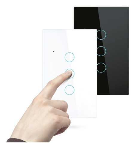 Interruptor Inteligente Wifi 3 Canal Tuya Smart Tactil Touch