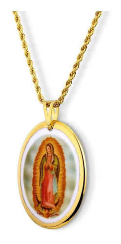 Medalha Nossa Senhora De Guadalupe Ouro Design Medalhas