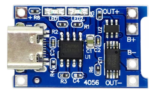 Módulo Cargador Protección 18650 Litio Tp4056 Tipo-c Bms