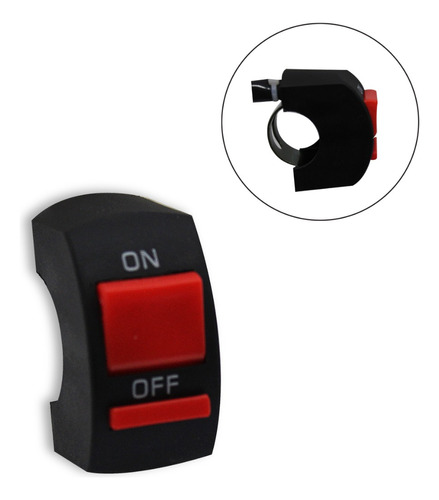 Switch Interruptor Para Moto Tecla On/off Negro/rojo Ds