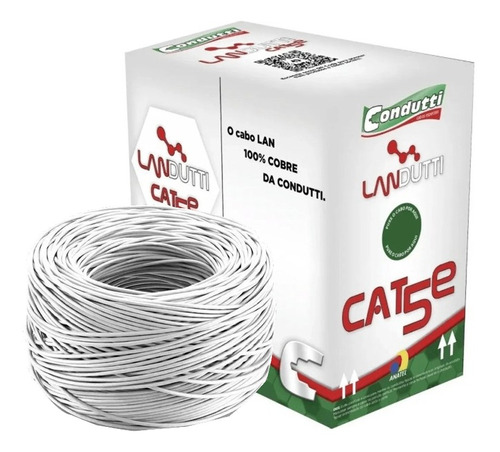 Cabo De Rede Condutti Utp Cat.5e Branco Cmx Com 305m