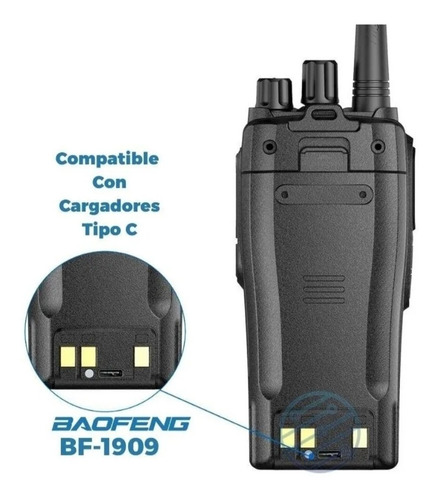 Imagen 3 de 5 de Radio Baofeng Bf-1909 Uhf 400/470 Mhz Cargador Usb