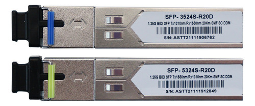 Par Gbic Módulo Sfp Bi-direcionall Wdm 20km 1550/1310 Sc