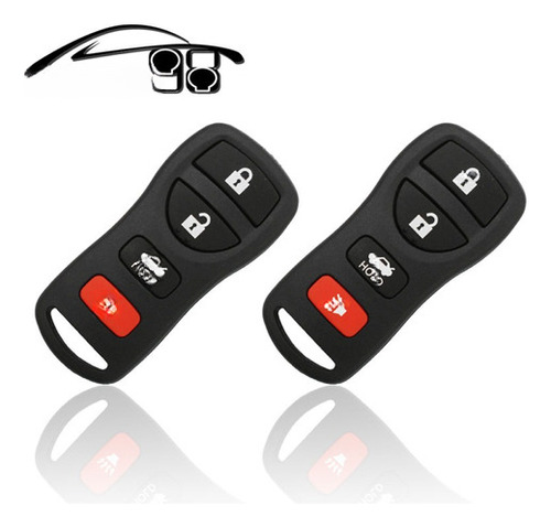 2 Nuevo Reemplazo Keyless De La Entrada Control Remoto Llave