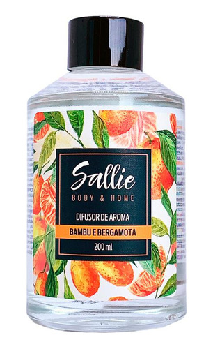 Difusor De Aroma Sallie Body & Home Bambu E Bergamota