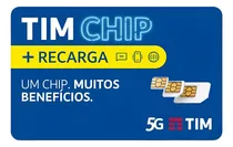 Comprar Chip Tim 4g Pré Pago Top + 10 Reais Em Recarga Ddd Original 