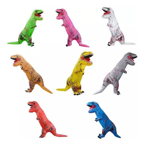 Disfraz Inflable Para Adultos Y Niños Traje De Dinosaurio T-