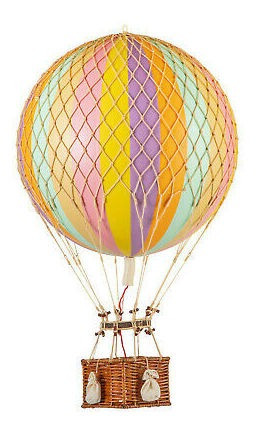 Hot Air Balloon Model Pastel Rainbow Striped 13  Hanging Ccj