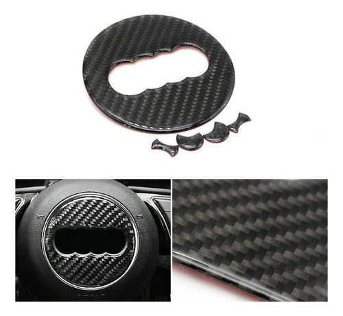 A3 Q3 Q5 Audi Volante Logo Protector Fibra Carbono