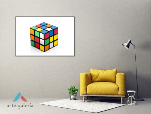 Cuadro Moderno Canvas, Cubo Rubik 94x142cm