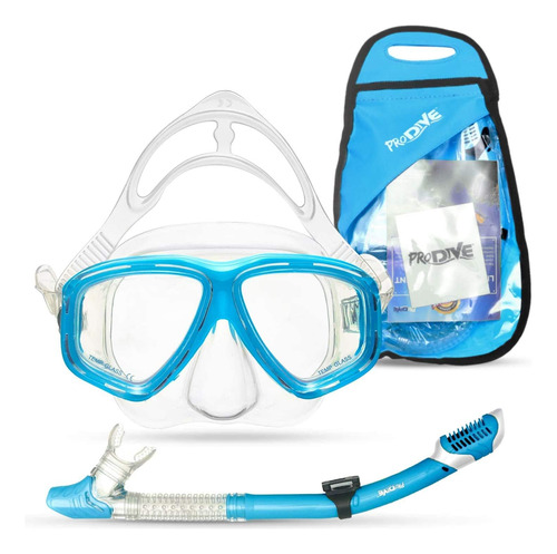 Set De Snorkel Premium Tubo Seco  Máscara De Buceo De ...