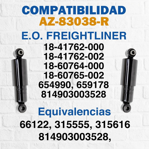Imagen 4 de 10 de Amortiguador Para Cabina D Freightliner Columbia, Az-83038-r