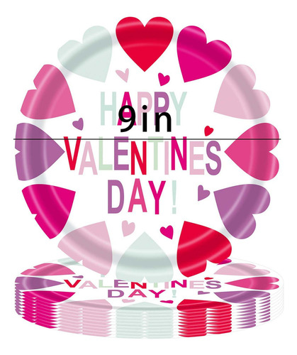 Platos Desechables Para Fiesta Del Día De San Valentín,