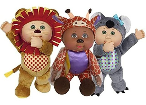 Cabbage Patch Dolls Zoo Friends - Paquete De 3 Muñecas Cpk 