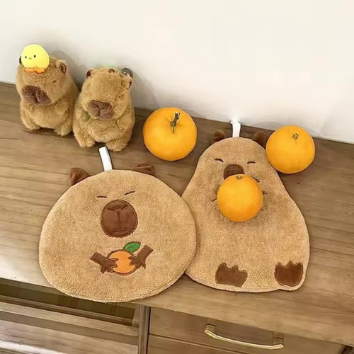 Toalla Para Mano Infantil Bebé Secado Rápido Diseño Capibara Capibara Comilon