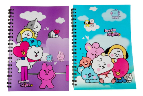 Kawaii Box 10 Artículos Sorpresa De Papelería Bts Bt21