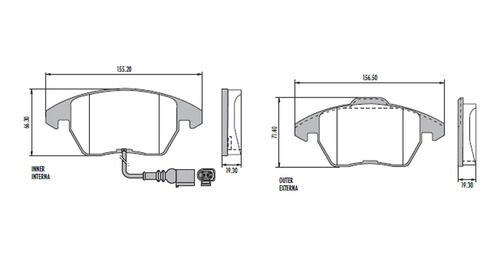 Pastilla De Freno Delantera Para Audi,volkswagen Frasle