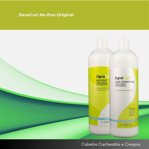 Devacurl No-poo Original Kit Shampoo E Condicionador 1l