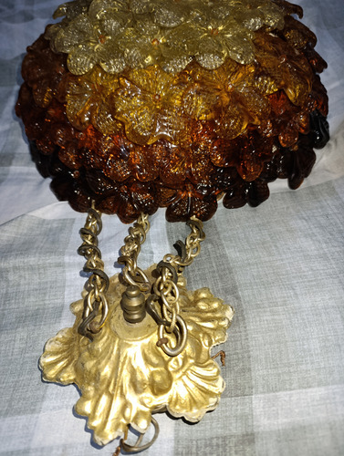 Lámpara Flores Cristal De Murano 35 Cm De Diámetro 3 Lamp. (Usado)
