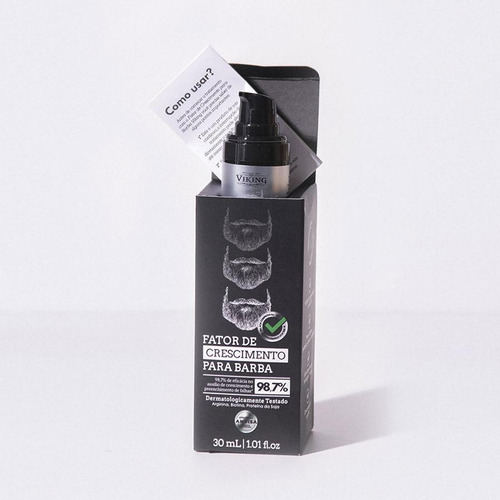 Fator De Crescimento Viking Para Barba 98,7% 30ml