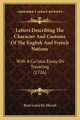 Libro Letters Describing The Character And Customs Of The...