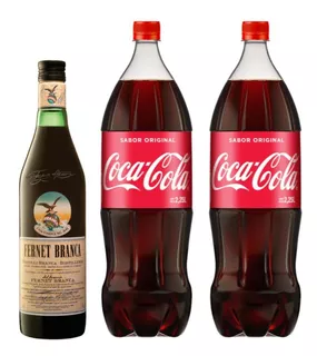 Combo Fernet Branca 750ml + 2 Coca Cola 2.25lts Fullescabio
