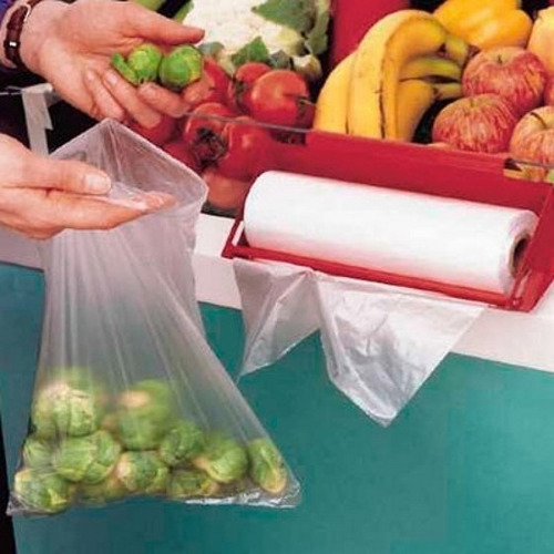 Imagem 2 de 11 de Kit 2 Bobina Saco Para Legume Picotado Plástico 35x50 C/500