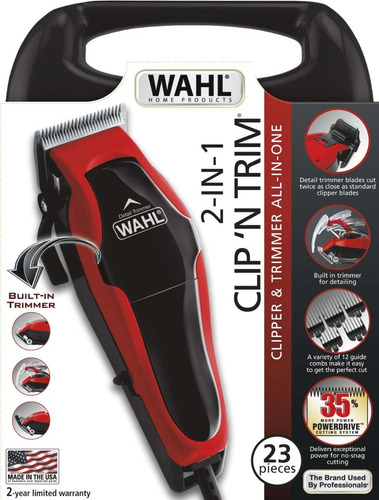 Máquina De Afeitar Cabello Wahl Clip 'n Trimp 2 En 1