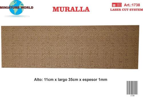 Nico Muralla Lisa Color Marron Miniature World H0 (mnw 44a)