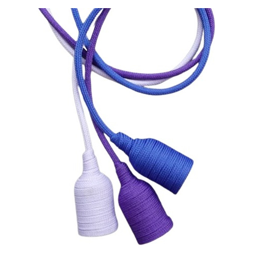 Portalámparas De Colores Con 1m Cable Textil (x3 Unidades)