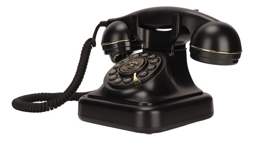 Teléfono Fijo Vintage Con Botón De Disco Anticuado, Retro